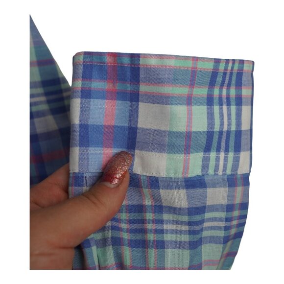 Vineyard Vines Mens Plaid Long Sleeve Slim‎ Fit Tucker Shirt Size M - Picture 4 of 8